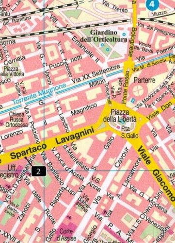Florencja 1:10 000. Laminowana mapa / Plan miasta wydawnictwa Freytag & Berndt. Fragment 1