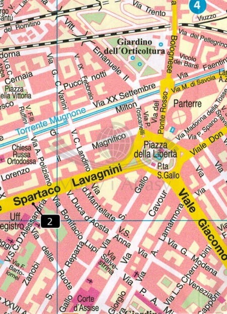 Florencja 1:10 000. Laminowana mapa / Plan miasta wydawnictwa Freytag & Berndt. Fragment 1
