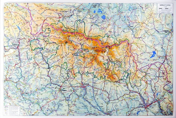 Karkonosze 1:66 666. Mapa plastyczna (trójwymiarowa)