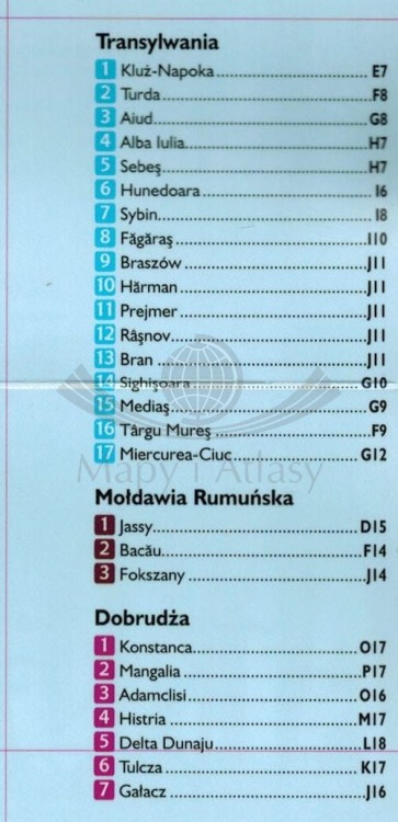 Rumunia i Mołdawia 3 w 1. Przewodnik, atlas i laminowana mapa wydawnictwa EspressMap. Mapa - fragment 3