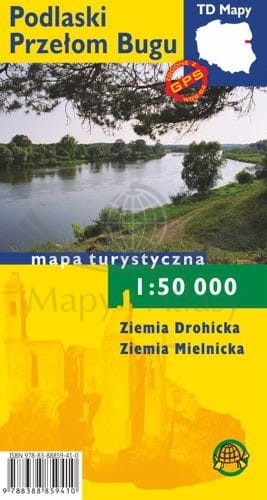 Podlaski Przełom Bugu. Laminowana mapa turystyczna wydawnictwa Agencja TD