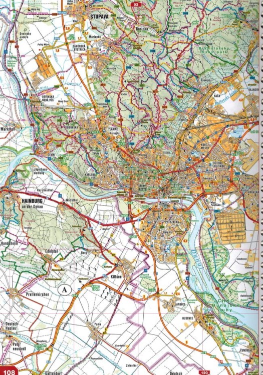 Słowacja 1:100 000. Atlas samochodowo-turystyczny wydawnictwa Freytag & Berndt.  Przykładowy arkusz 3