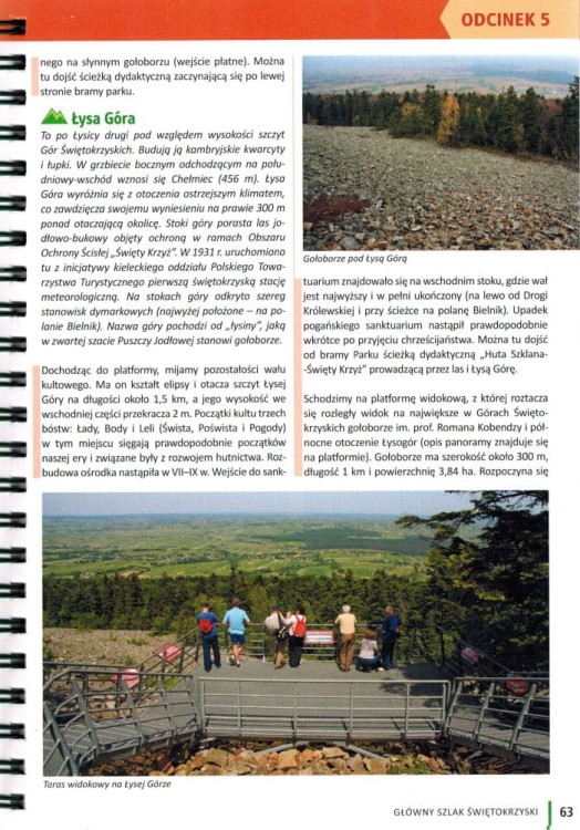 Główny Szlak Świętokrzyski. Przewodnik wydawnictwa Compass. Przykładowa strona 1