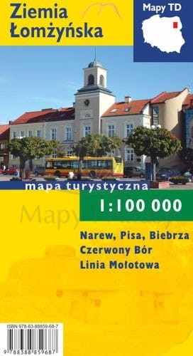 Ziemia Łomżyńska / Łomża 1:100 000. Mapa turystyczna wydawnictwa Agencja TD