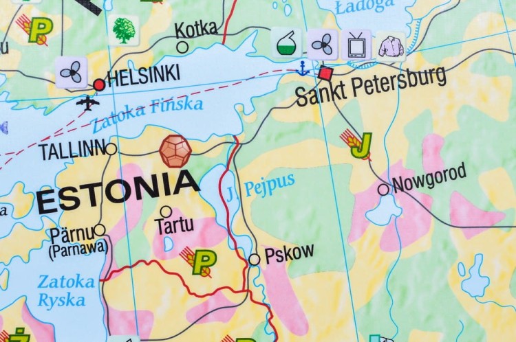 Europa gospodarcza 1:4 500 000. Mapa ścienna wydawnictwa Meridian. Fragment 8