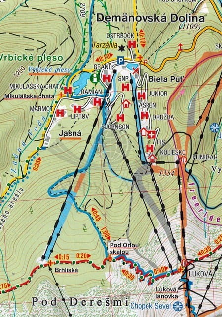 Niżne / Niskie Tatry. Mapa turystyczna 703 wydawnictwa Shocart. Fragment 1