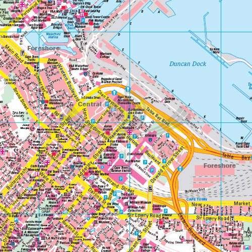 Kapsztad 1:12 000. Mapa / Plan miasta wydawnictwa Freytag &amp; Berndt. Fragment