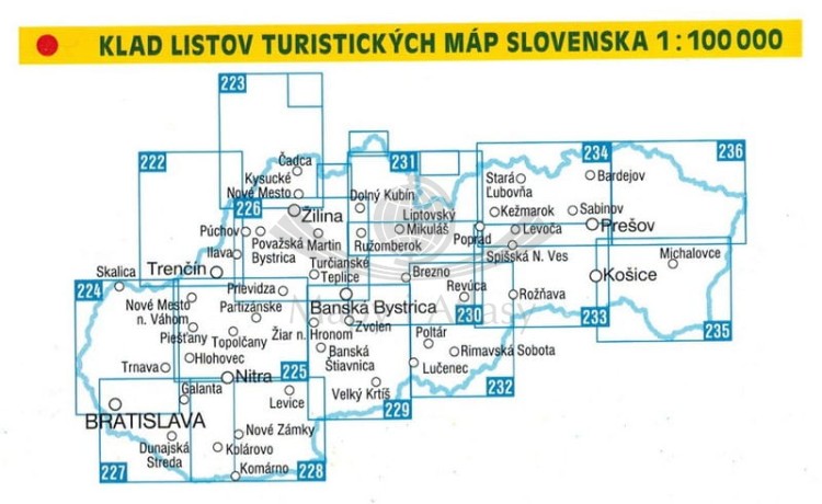 Trybecz, Góry Inowieckie / Tribec, Povazsky Inovec, Vtacnik. Mapa turystyczna 225 wydawnictwa Shocart. Pozostałe publikacje