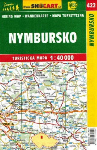 Okolice Nymburku mapa turystyczna wydawnictwa Shocart. Zasięg