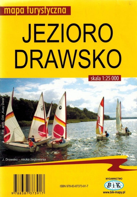 Jezioro Drawsko. Mapa turystyczna wydawnictwa BiK. Okładka