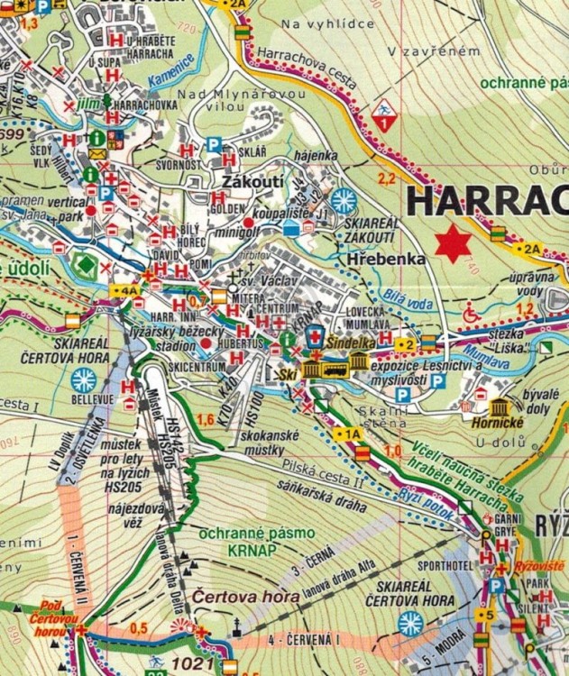 Karkonosze 1:25 000. Mapa turystyczna 721 wydawnictwa Shocart. Fragment 3