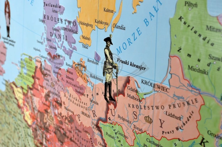 Europa w latach 1789-95 / Francja w okresie rewolucji. Mapa ścienna wydawnictwa Meridian. Fragment 8