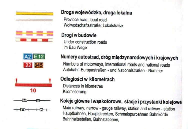 Województwo wielkopolskie / Wielkopolska 1:240 000. Mapa administracyjno-turystyczna wydawnictwa BiK. Legenda 2