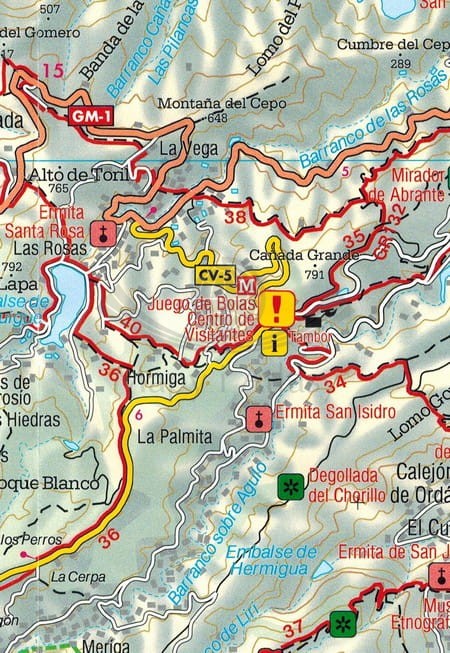 Gomera 1:35 000. Mapa samochodowo-turystyczna wydawnictwa Freytag & Berndt. Fragment 2