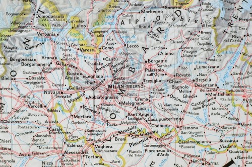 Włochy 1:1 765 000. Mapa ścienna wydawnictwa National Geographic. Fragment 1