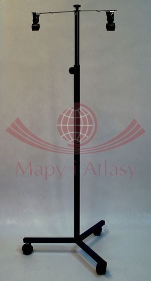 Mobilny stojak do prezentacji map ściennych i plansz na kółkach