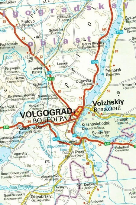 Rosja, część zachodnia. Wodoodporna mapa samochodowo-turystyczna wydawnictwa Reise Know-How. Fragment 3