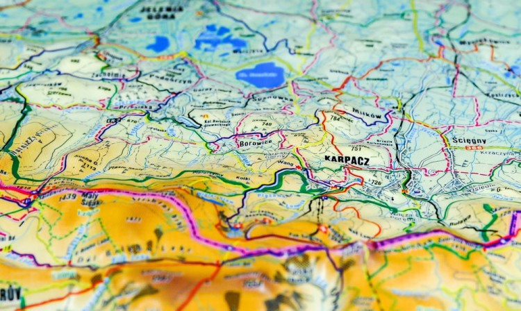 Karkonosze 1:66 666. Mapa plastyczna (trójwymiarowa). Fragment 5