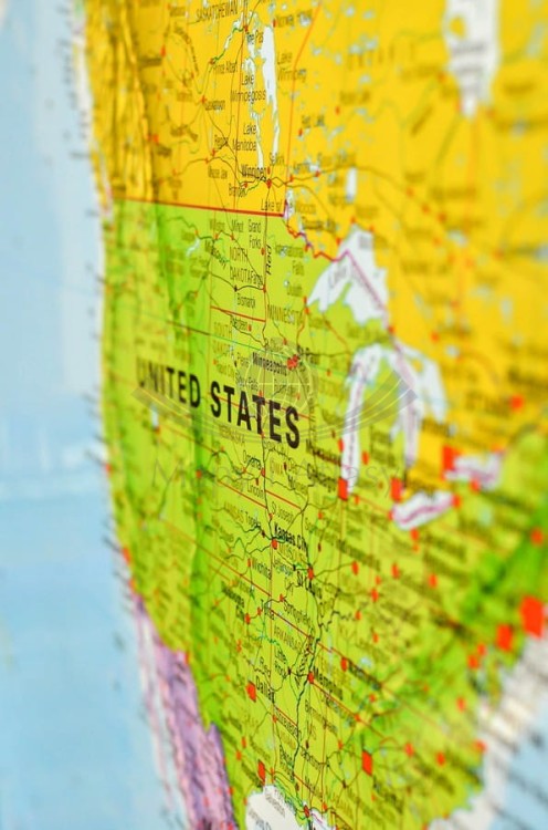 Świat 1:20 000 000. Mapa ścienna polityczna wydawnictwa Maps International. Fragment 9