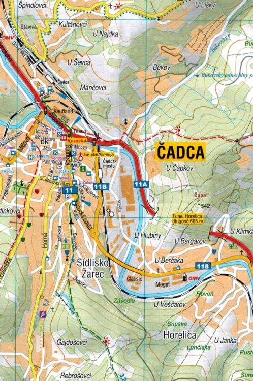 Pogranicze polsko-czesko-słowackie / Trójstyk. Mapa turystyczna wydawnictwa Galileos. Fragment 3