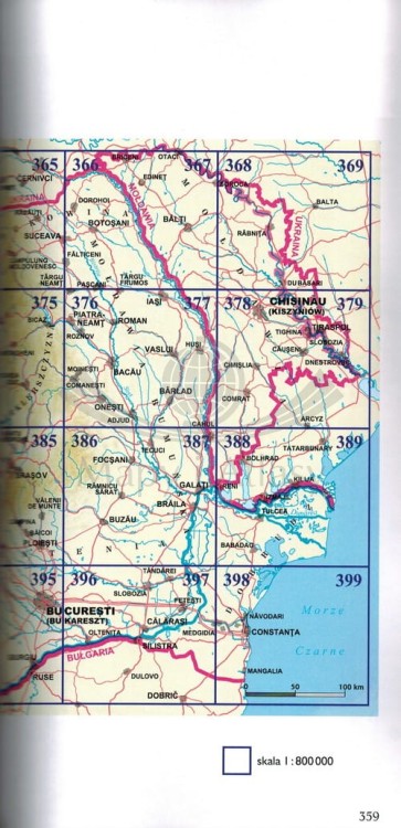 Rumunia i Mołdawia 3 w 1. Przewodnik, atlas i laminowana mapa wydawnictwa EspressMap. Atlas - skorowidz arkuszy 2
