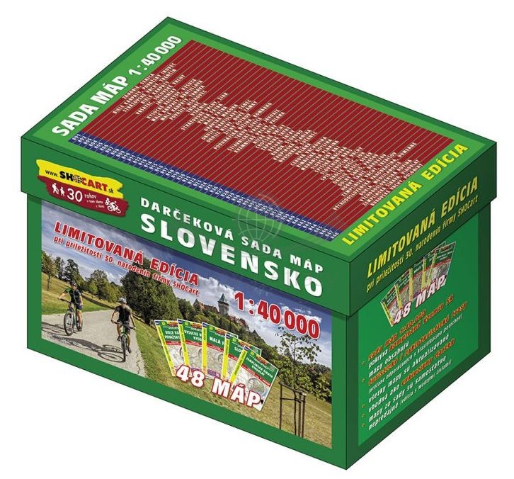 Słowacja 1:40 000. Zestaw 48 map turystycznych. Shocart