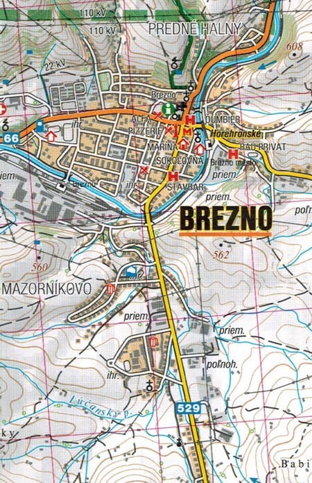 Polana mapa turystyczna 1101 wydawnictwa Shocart. Fragment 2