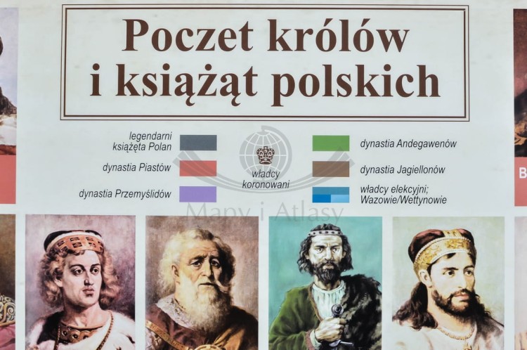 Polska. Regiony historyczne / Poczet królów i książąt polskich. Podkładka na biurko. Fragment 11