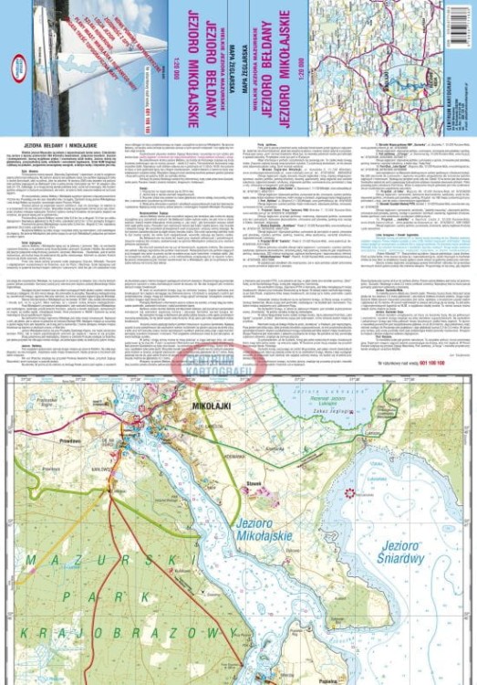 Jezioro Bełdany, Mikołajskie. Laminowana mapa żeglarska. Strona 2