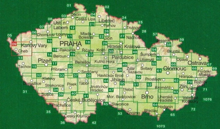 Zachodnioczeskie Uzdrowiska, Las Sławkowsk mapa turystyczna wydawnictwa Shocart. Publikacje