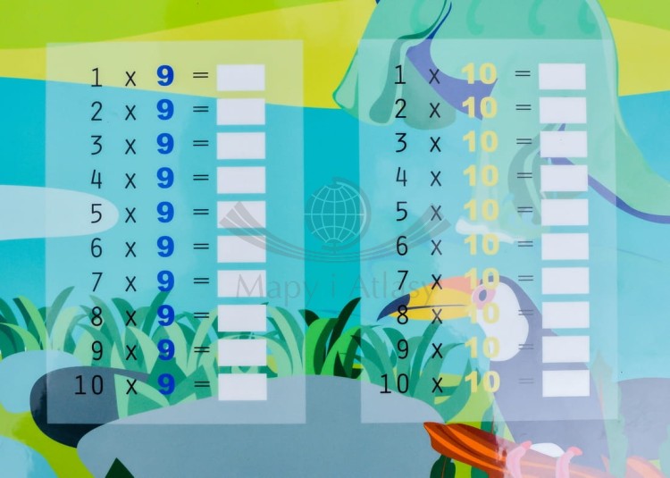 Prehistoryczna tabliczka mnożenia. Podkładka na biurko. Fragment 2