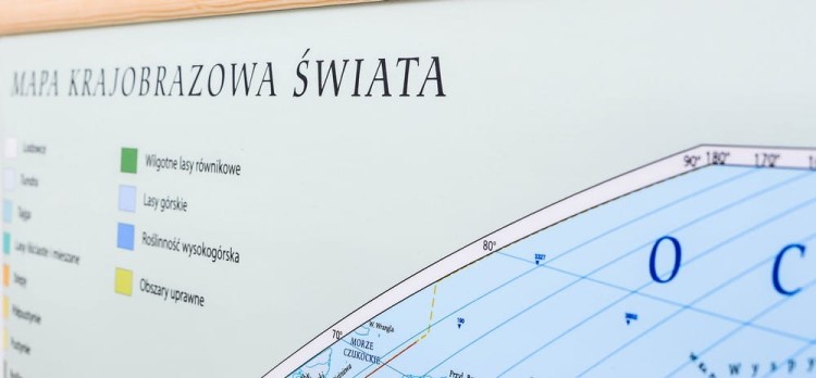 Świat 1:26 000 000. Mapa ścienna krajobrazowa wydawnictwa Meridian. Fragment 12