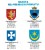 Województwo podkarpackie 1:250 000. Laminowana mapa administracyjno-turystyczna wydawnictwa BiK.  Herby - fragment