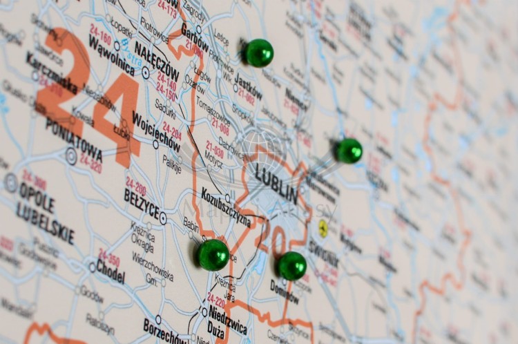Znaczniki do map ściennych. Kolor zielony. 54 sztuk (3).jpg