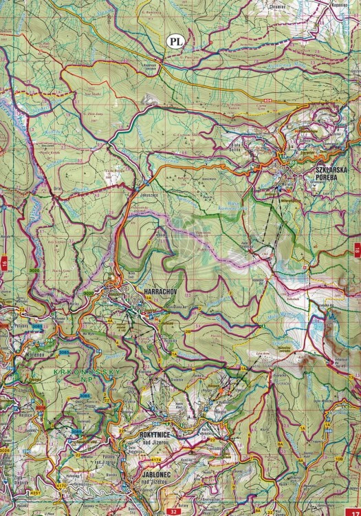 Czechy 1:75 000. Atlas rowerowy wydawnictwa Shocart. Przykładowy arkusz 2