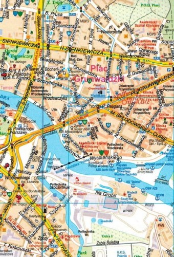 Wrocław 1:22 000. Mapa / Plan miasta wydawnictwa Galileos. Fragment 1