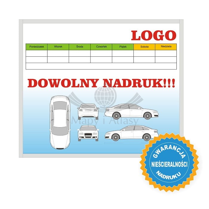 Tablica magnetyczna z nadrukiem 120 x 240 cm