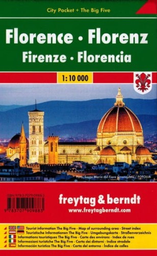 Florencja 1:10 000. Laminowana mapa / Plan miasta wydawnictwa Freytag & Berndt. Okładka
