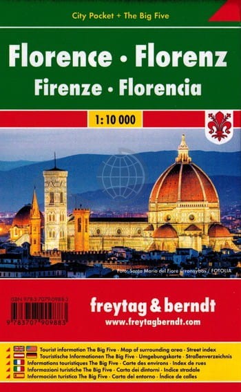 Florencja 1:10 000. Laminowana mapa / Plan miasta wydawnictwa Freytag & Berndt. Okładka
