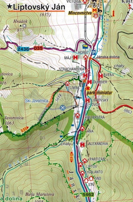 Niżne / Niskie Tatry. Mapa turystyczna 703 wydawnictwa Shocart. Fragment 2