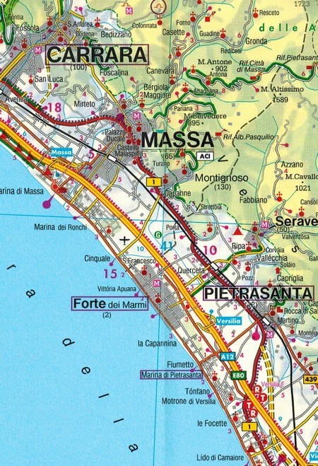 Toskania. Florencja. Mapa samochodowo-turystyczna wydawnictwa Freytag & Berndt. Fragment 1