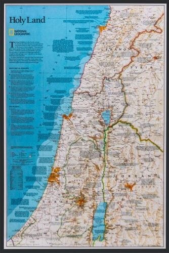 Ziemia Święta 1:405 500. Mapa polityczna w wersji magnetycznej. Wydawnictwo: National Geographic