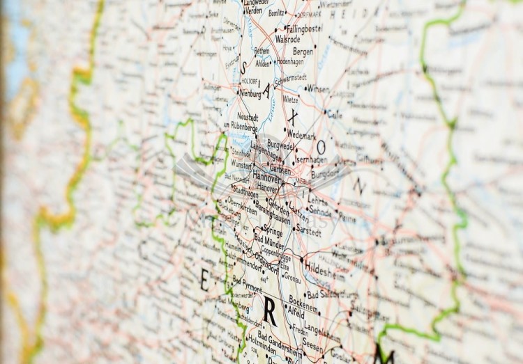 Niemcy 1:1 375 000. Mapa ścienna wydawnictwa National Geographic. Fragment 7