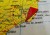 Magnesy trójkątne, jednokolorowe do oznaczania map / Znaczniki. Kolor czerwony. 20 sztuk. Przykład zastosowania
