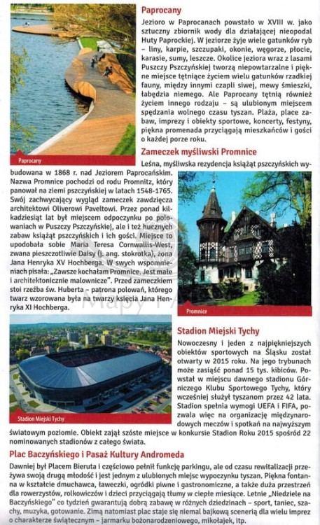 Tychy, Pszczyna i okolice. Mapa turystyczna dla aktywnych wydawnictwa Galileos. Informator - fragment