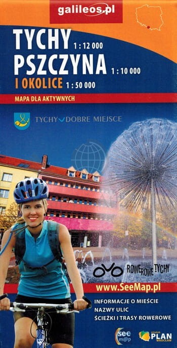 Tychy, Pszczyna i okolice. Mapa turystyczna dla aktywnych wydawnictwa Galileos. Okładka