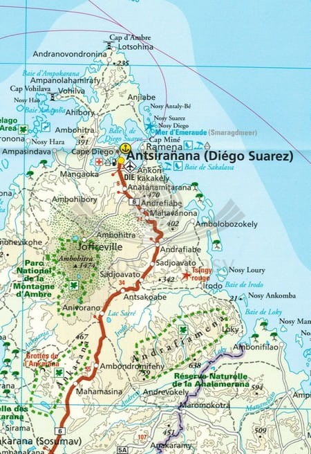 Madagaskar 1:1 200 000. Wodoodporna mapa samochodowo-turystyczna wydawnictwa Reise Know-How. Fragment 4