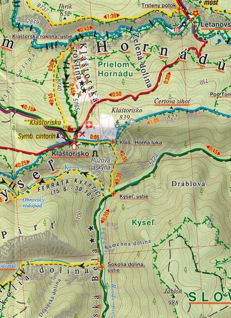 Słowacki Raj. Mapa turystyczna 704 wydawnictwa Shocart. Fragment 1