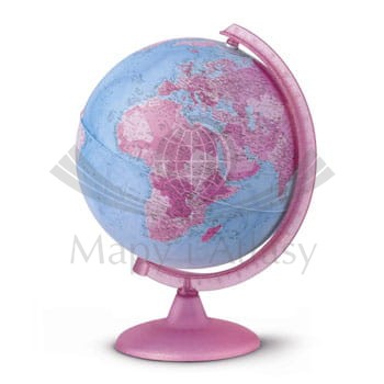 Globus Pink 26 cm. Polityczny, podświetlany. Producent: Nova Rico. Cały