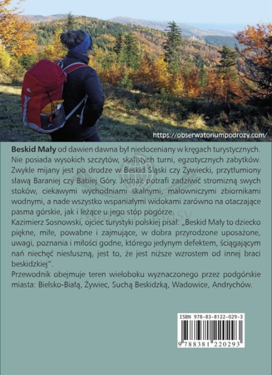 Beskid Mały. Przewodnik wydawnictwa Rewasz. Okładka tył